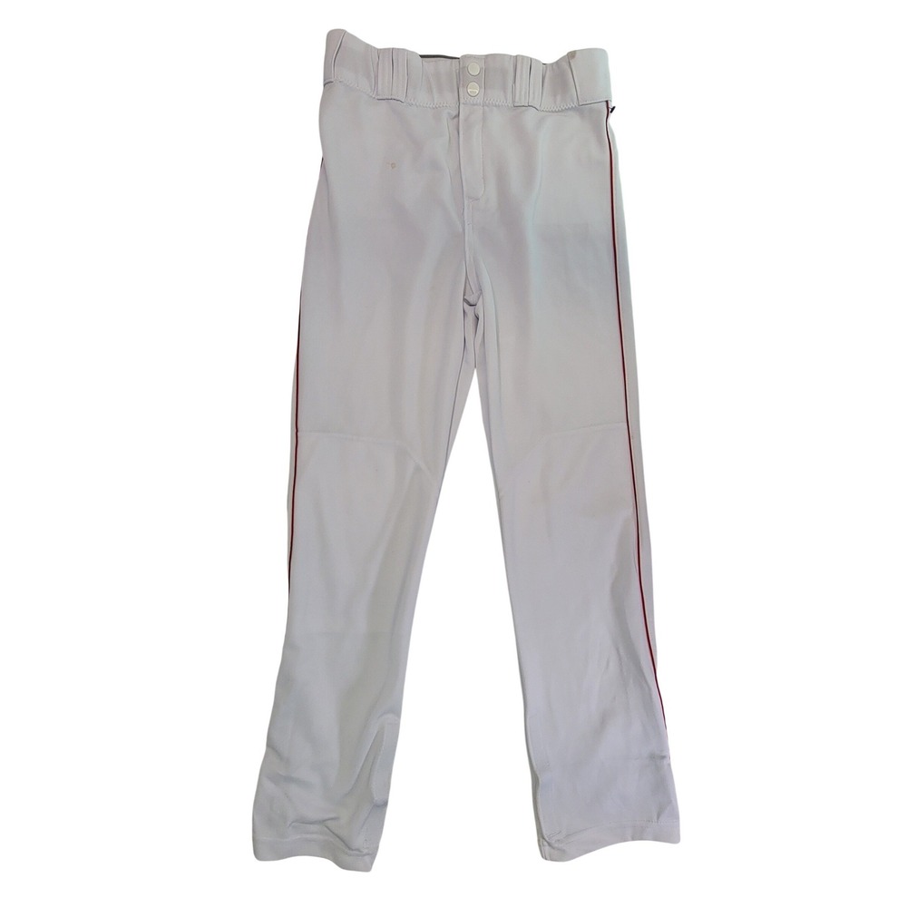 Russell Athletic Youth Baseball Softball Pants White Red‎ Stripe XL